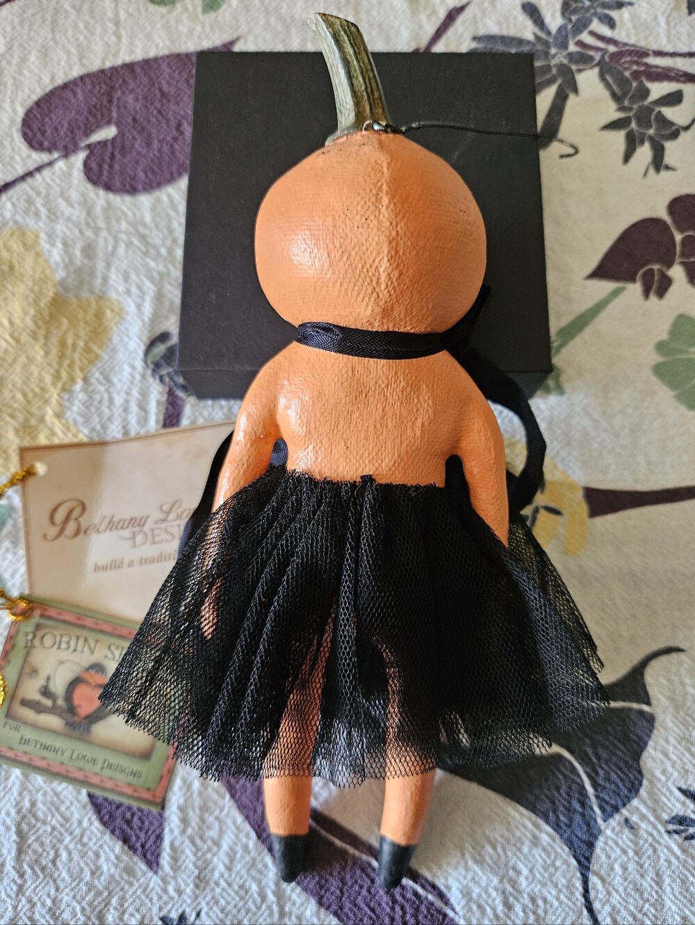 Bethany Lowe Halloween Tabitha Pumpkin Ornament New 2026 RS5124 Robin Seeber - Picture 2 of 4